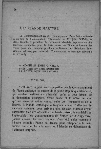 Actes et communiqués du bureau des relations extérieures du 28 novembre 1919 au 1er mai 1920